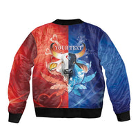 Personalized Brazil Folklore Festival Sleeve Zip Bomber Jacket Boi Bumba - Wonder Print Shop