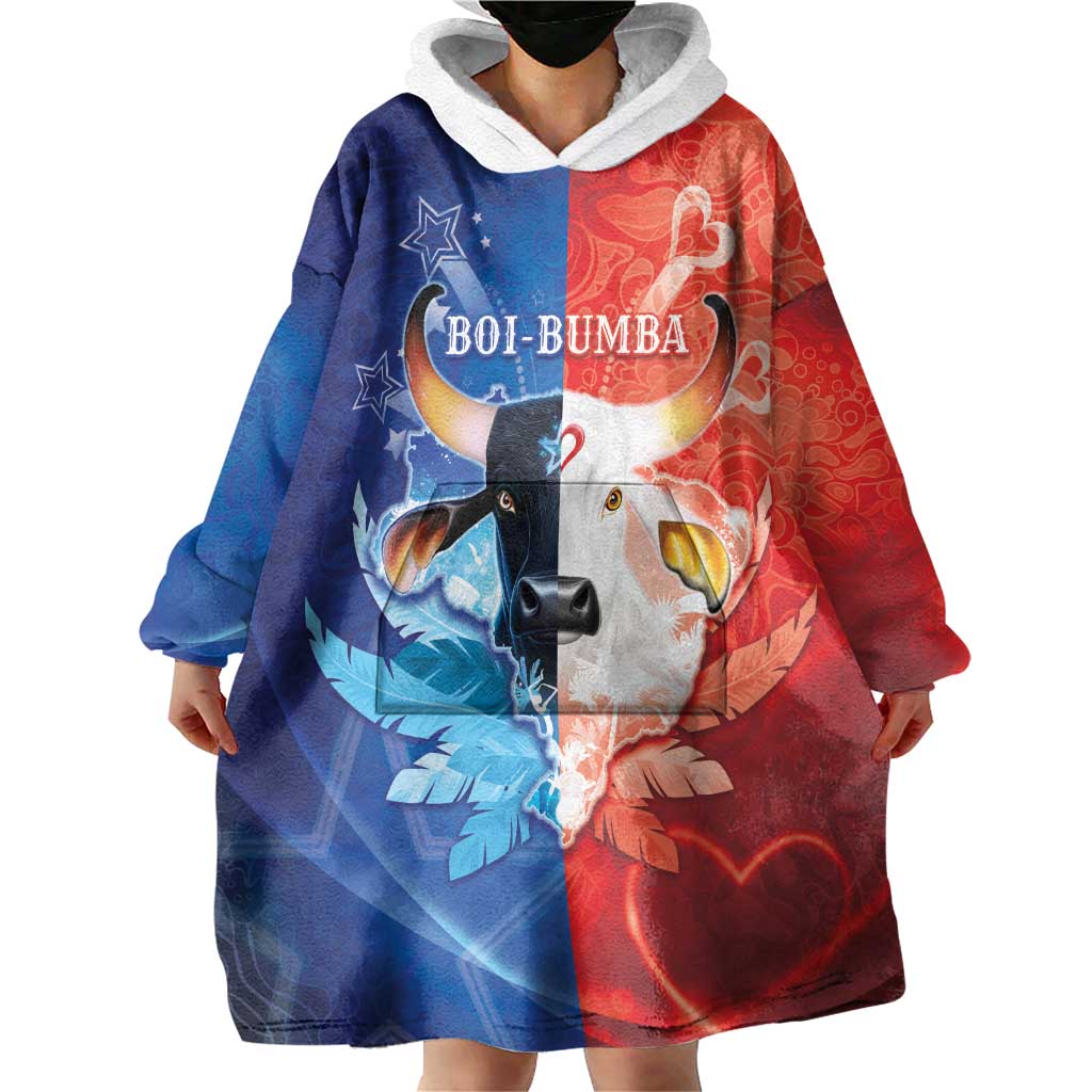 Personalized Brazil Folklore Festival Wearable Blanket Hoodie Boi Bumba - Wonder Print Shop
