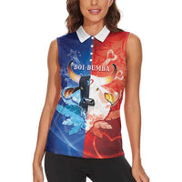 Personalized Brazil Folklore Festival Women Sleeveless Polo Shirt Boi Bumba - Wonder Print Shop