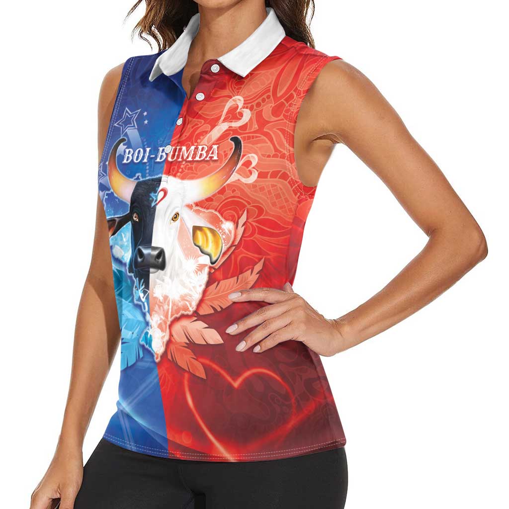Personalized Brazil Folklore Festival Women Sleeveless Polo Shirt Boi Bumba - Wonder Print Shop