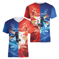 Personalized Brazil Folklore Festival Women V-Neck T-Shirt Boi Bumba - Wonder Print Shop