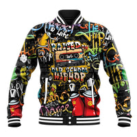 Raised On Hip Hop Baseball Jacket Graffiti Art Style - Wonder Print Shop