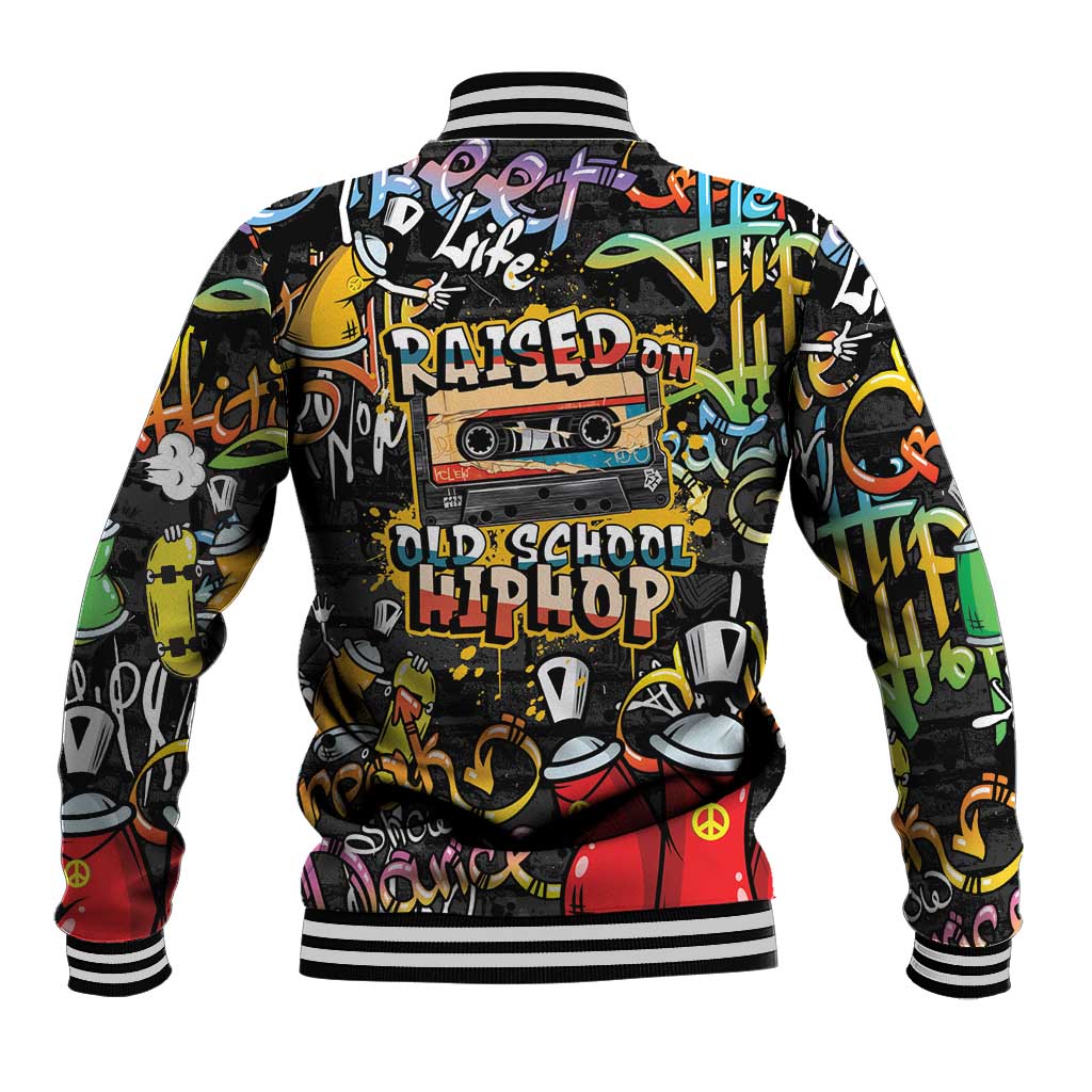 Raised On Hip Hop Baseball Jacket Graffiti Art Style - Wonder Print Shop