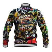 Raised On Hip Hop Baseball Jacket Graffiti Art Style - Wonder Print Shop