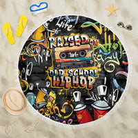 Raised On Hip Hop Beach Blanket Graffiti Art Style - Wonder Print Shop