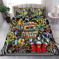 Raised On Hip Hop Bedding Set Graffiti Art Style - Wonder Print Shop