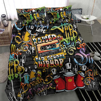 Raised On Hip Hop Bedding Set Graffiti Art Style - Wonder Print Shop