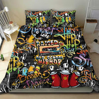 Raised On Hip Hop Bedding Set Graffiti Art Style - Wonder Print Shop