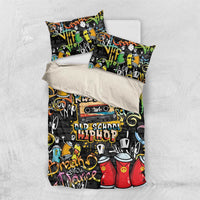 Raised On Hip Hop Bedding Set Graffiti Art Style - Wonder Print Shop