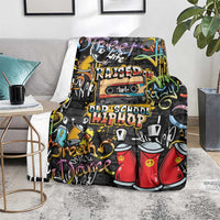 Raised On Hip Hop Blanket Graffiti Art Style - Wonder Print Shop