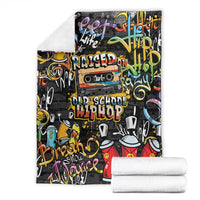 Raised On Hip Hop Blanket Graffiti Art Style - Wonder Print Shop