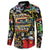 Raised On Hip Hop Button Sweatshirt Graffiti Art Style - Wonder Print Shop