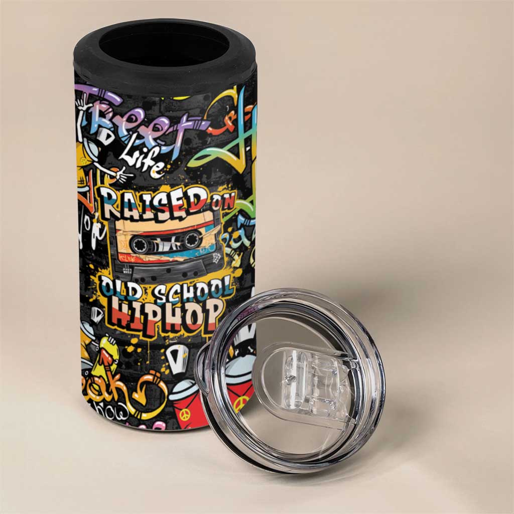 Raised On Hip Hop 4 in 1 Can Cooler Tumbler Graffiti Art Style - Wonder Print Shop