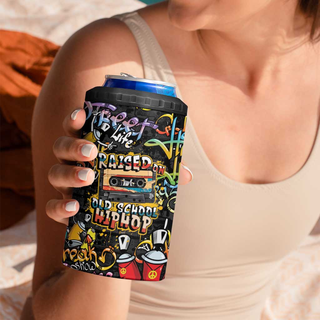 Raised On Hip Hop 4 in 1 Can Cooler Tumbler Graffiti Art Style - Wonder Print Shop