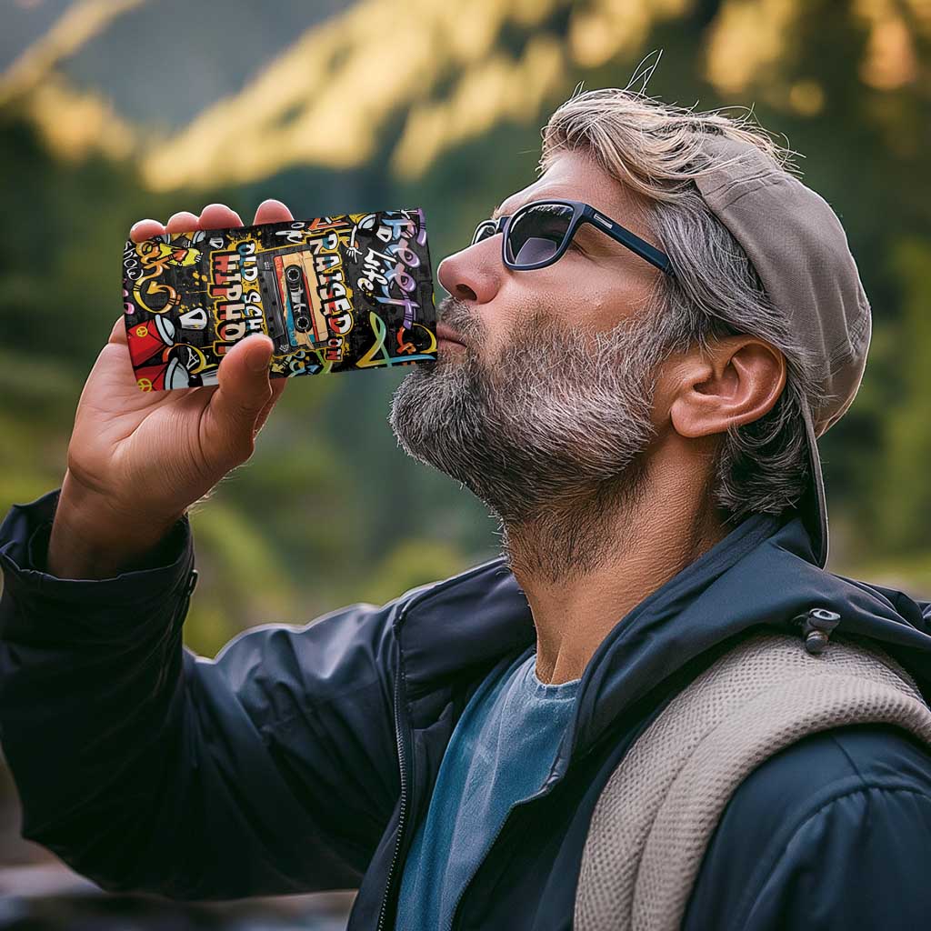 Raised On Hip Hop 4 in 1 Can Cooler Tumbler Graffiti Art Style - Wonder Print Shop