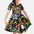Raised On Hip Hop Family Matching Long Sleeve Bodycon Dress and Hawaiian Shirt Graffiti Art Style - Wonder Print Shop