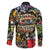Raised On Hip Hop Family Matching Long Sleeve Bodycon Dress and Hawaiian Shirt Graffiti Art Style - Wonder Print Shop
