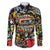 Raised On Hip Hop Family Matching Off The Shoulder Long Sleeve Dress and Hawaiian Shirt Graffiti Art Style - Wonder Print Shop