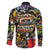 Raised On Hip Hop Family Matching Off The Shoulder Long Sleeve Dress and Hawaiian Shirt Graffiti Art Style - Wonder Print Shop