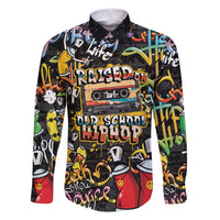 Raised On Hip Hop Family Matching Off Shoulder Maxi Dress and Hawaiian Shirt Graffiti Art Style - Wonder Print Shop