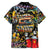 Raised On Hip Hop Family Matching Off Shoulder Short Dress and Hawaiian Shirt Graffiti Art Style - Wonder Print Shop