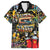 Raised On Hip Hop Family Matching Short Sleeve Bodycon Dress and Hawaiian Shirt Graffiti Art Style - Wonder Print Shop