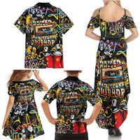 Raised On Hip Hop Family Matching Summer Maxi Dress and Hawaiian Shirt Graffiti Art Style - Wonder Print Shop