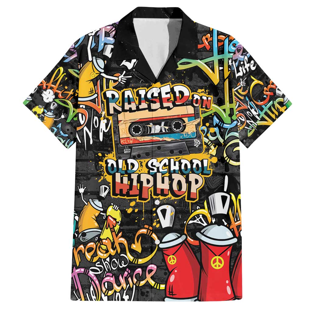 Raised On Hip Hop Family Matching Summer Maxi Dress and Hawaiian Shirt Graffiti Art Style - Wonder Print Shop