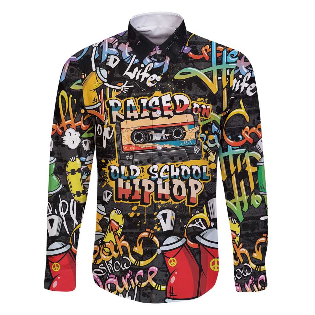 Raised On Hip Hop Family Matching Summer Maxi Dress and Hawaiian Shirt Graffiti Art Style - Wonder Print Shop