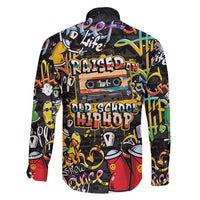 Raised On Hip Hop Family Matching Summer Maxi Dress and Hawaiian Shirt Graffiti Art Style - Wonder Print Shop