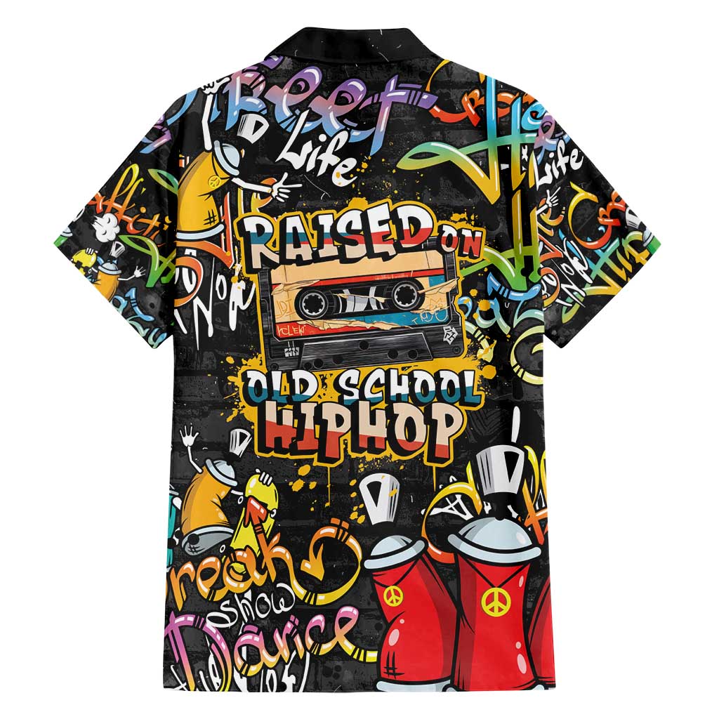 Raised On Hip Hop Family Matching Tank Maxi Dress and Hawaiian Shirt Graffiti Art Style - Wonder Print Shop