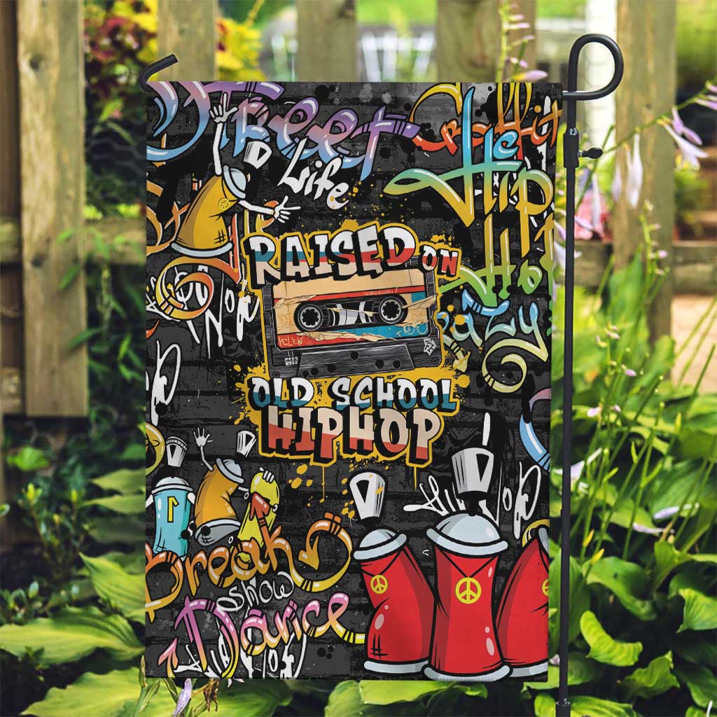 Raised On Hip Hop Garden Flag Graffiti Art Style - Wonder Print Shop