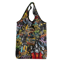 Raised On Hip Hop Grocery Bag Graffiti Art Style - Wonder Print Shop