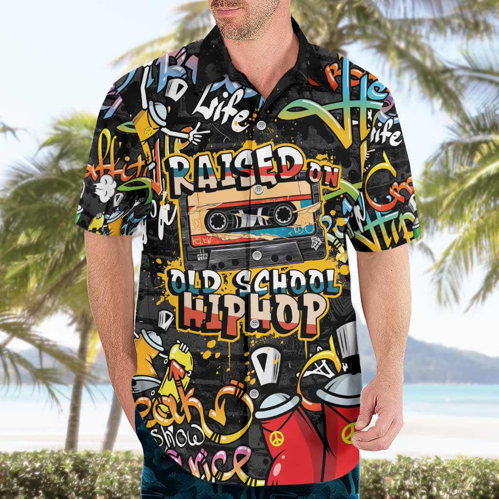 Raised On Hip Hop Hawaiian Shirt Graffiti Art Style - Wonder Print Shop