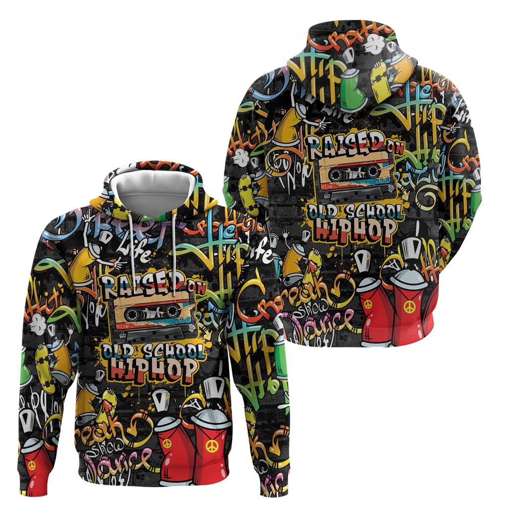 Raised On Hip Hop Hoodie Graffiti Art Style - Wonder Print Shop