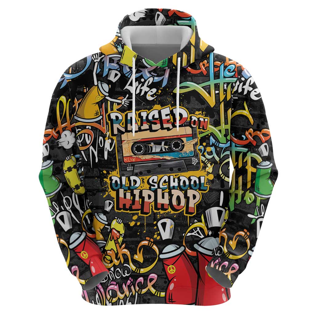 Raised On Hip Hop Hoodie Graffiti Art Style - Wonder Print Shop