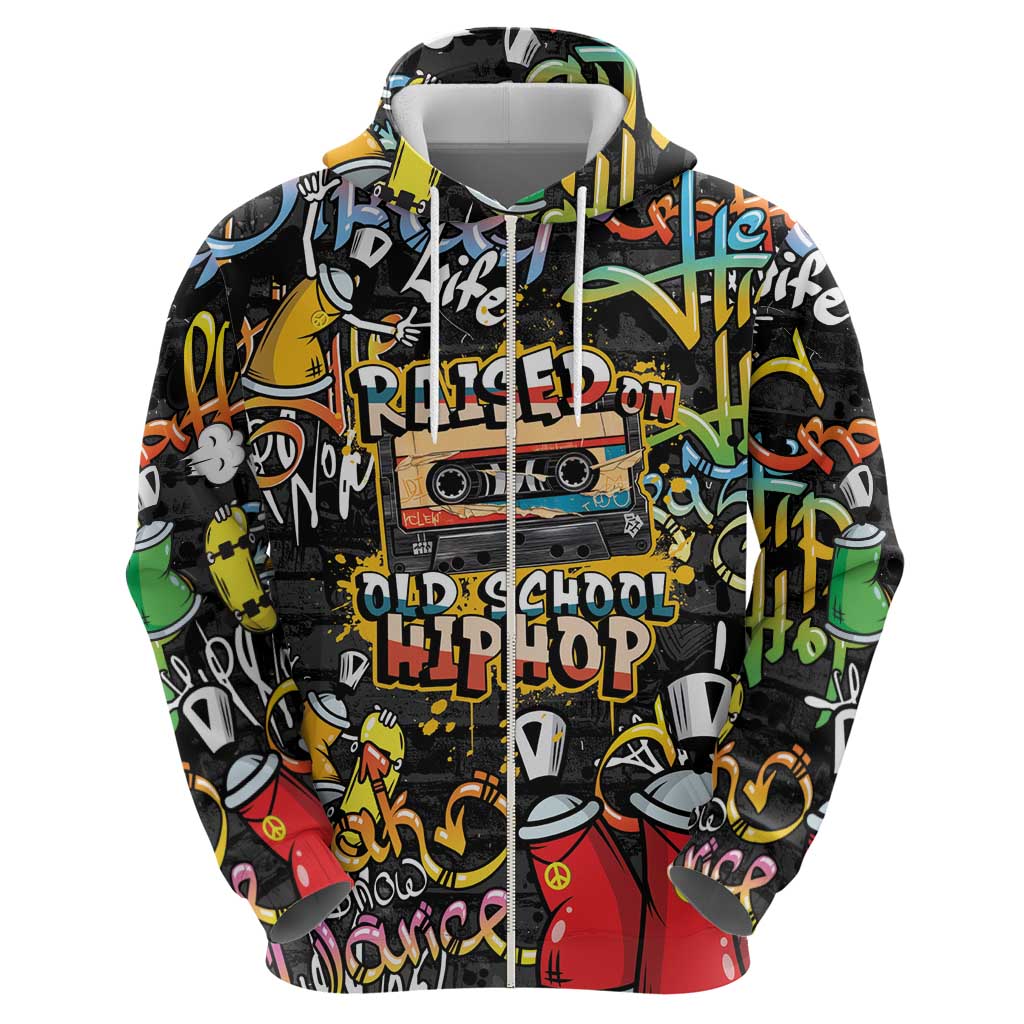 Raised On Hip Hop Hoodie Graffiti Art Style - Wonder Print Shop