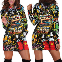 Raised On Hip Hop Hoodie Dress Graffiti Art Style - Wonder Print Shop