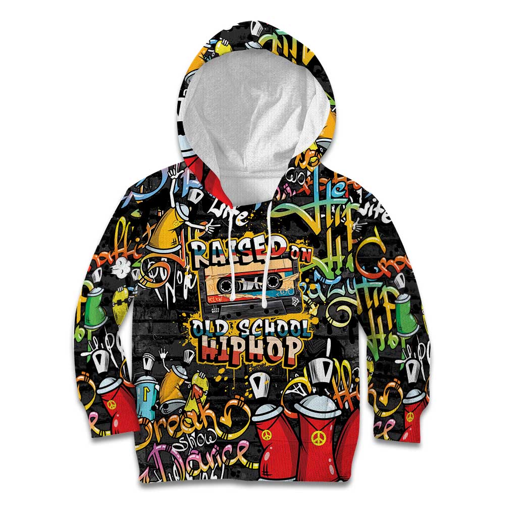 Raised On Hip Hop Kid Hoodie Graffiti Art Style - Wonder Print Shop