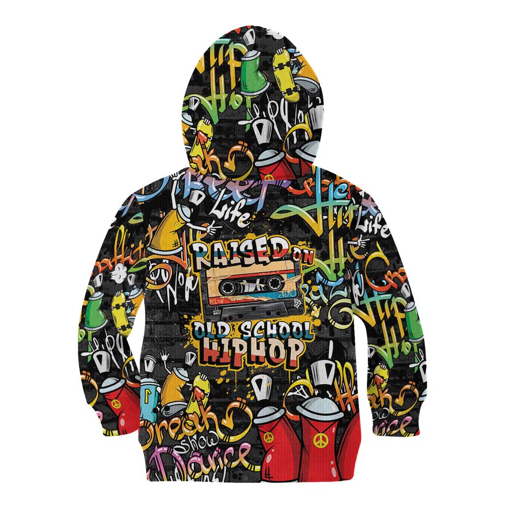 Raised On Hip Hop Kid Hoodie Graffiti Art Style - Wonder Print Shop