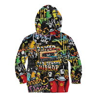 Raised On Hip Hop Kid Hoodie Graffiti Art Style - Wonder Print Shop