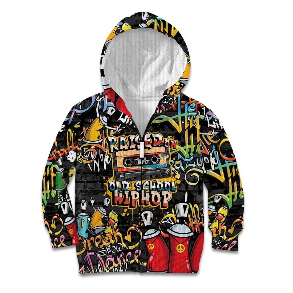 Raised On Hip Hop Kid Hoodie Graffiti Art Style - Wonder Print Shop