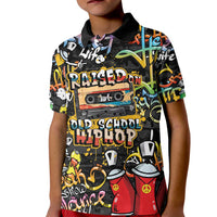 Raised On Hip Hop Kid Polo Shirt Graffiti Art Style - Wonder Print Shop
