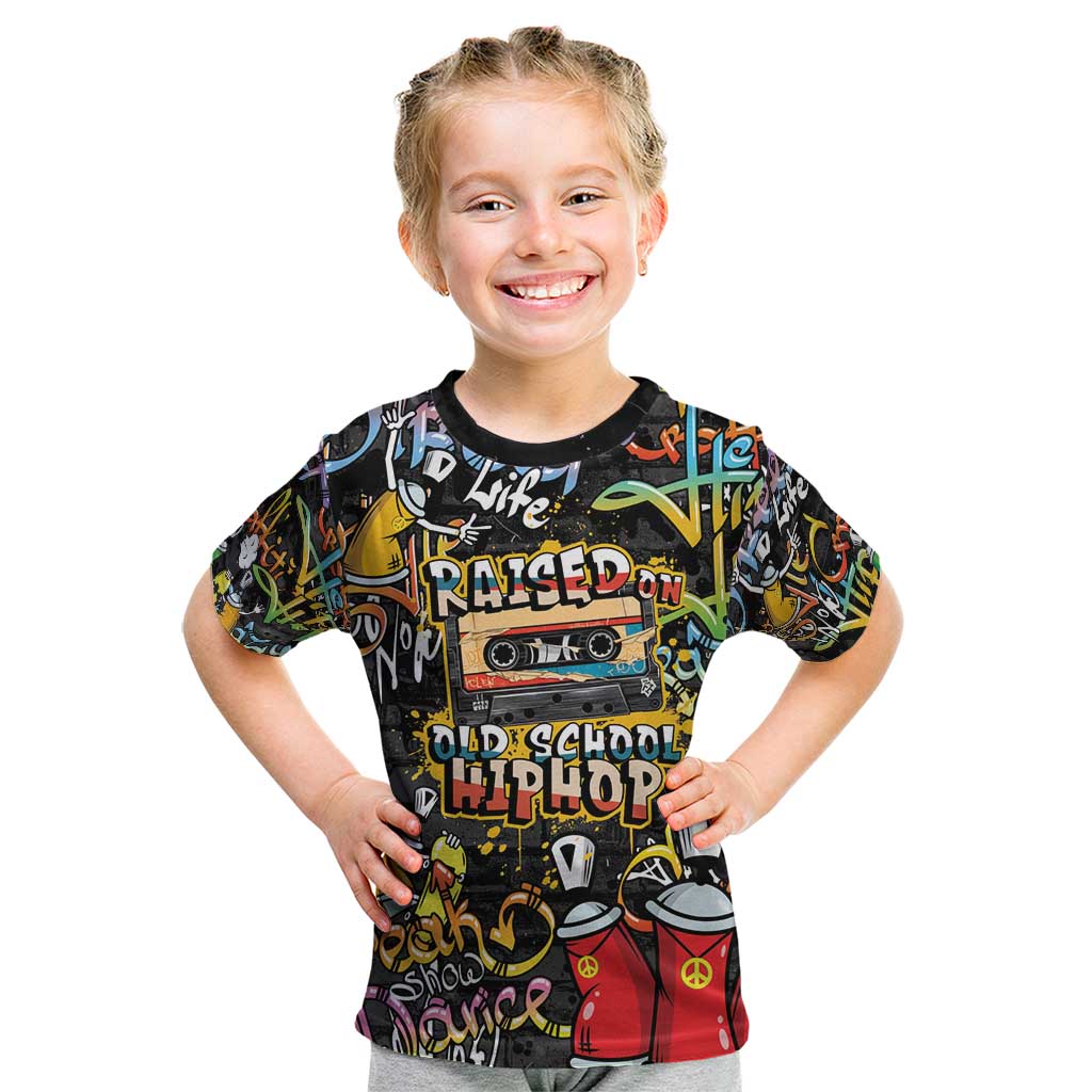 Raised On Hip Hop Kid T Shirt Graffiti Art Style - Wonder Print Shop