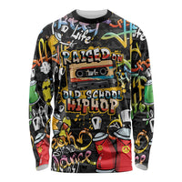 Raised On Hip Hop Long Sleeve Shirt Graffiti Art Style - Wonder Print Shop