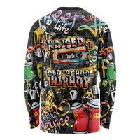 Raised On Hip Hop Long Sleeve Shirt Graffiti Art Style - Wonder Print Shop