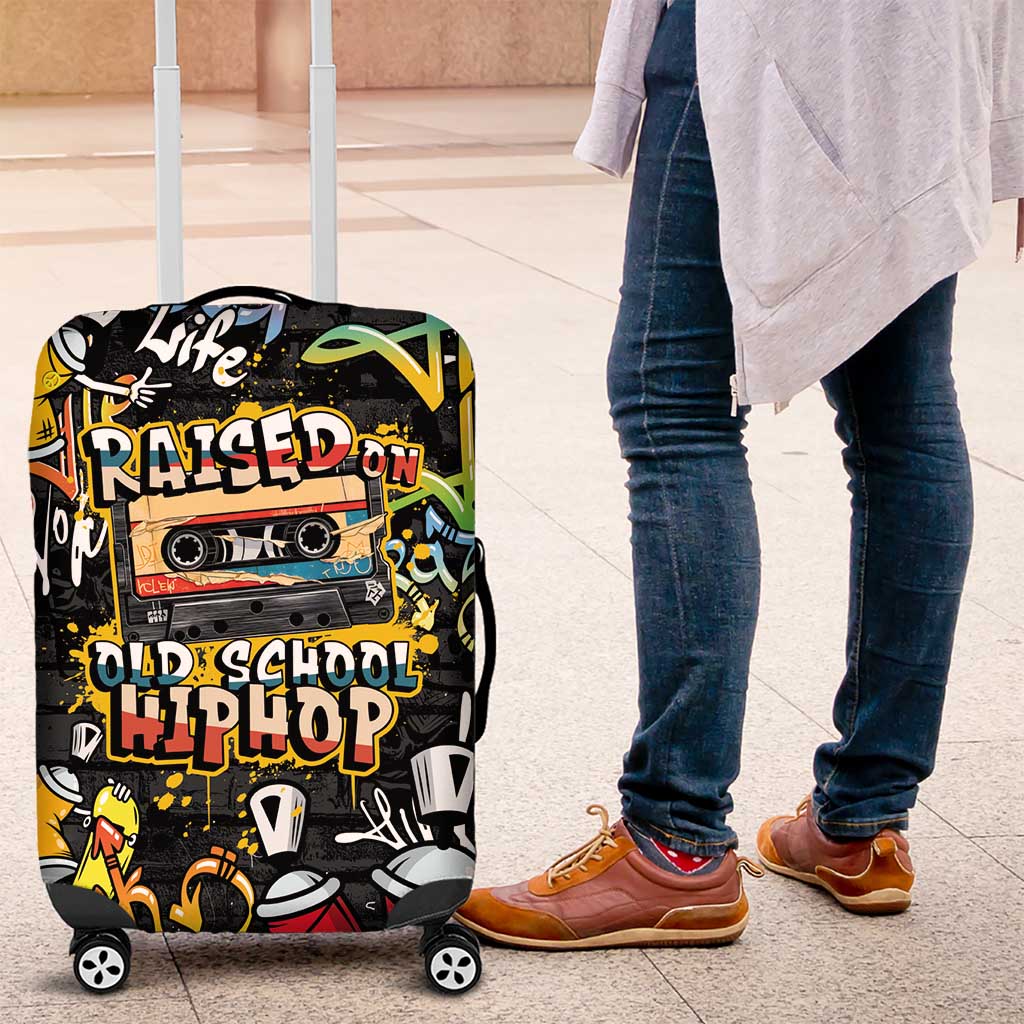 Raised On Hip Hop Luggage Cover Graffiti Art Style - Wonder Print Shop