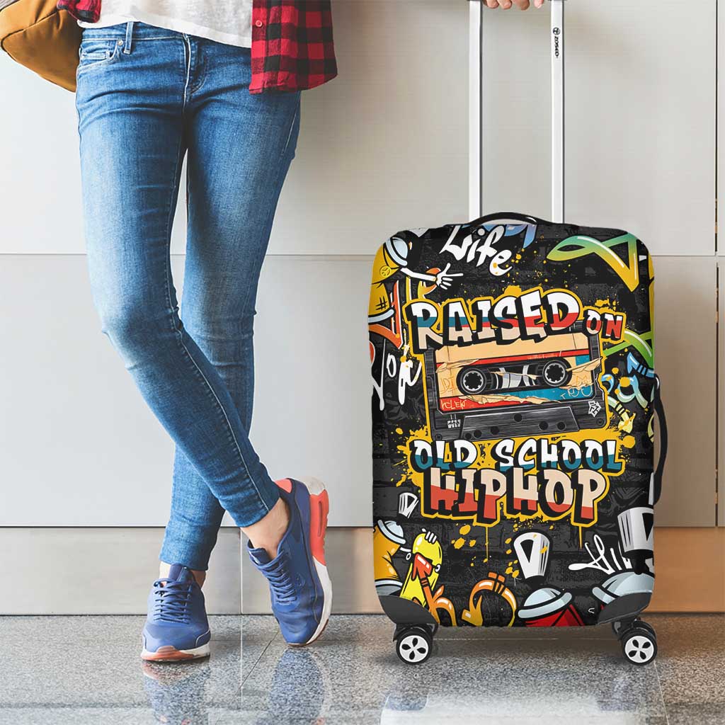 Raised On Hip Hop Luggage Cover Graffiti Art Style - Wonder Print Shop