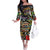 Raised On Hip Hop Off The Shoulder Long Sleeve Dress Graffiti Art Style - Wonder Print Shop