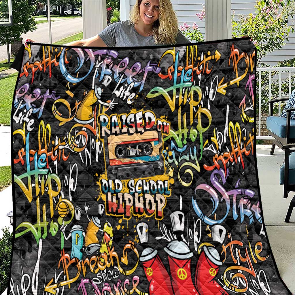 Raised On Hip Hop Quilt Graffiti Art Style - Wonder Print Shop